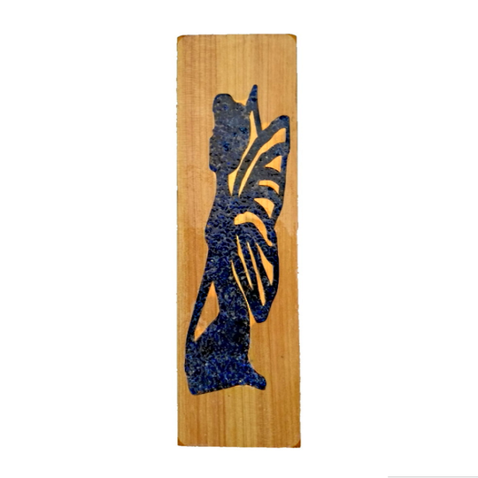 Macrocarpa Kneeling Fairy - Blue Glass